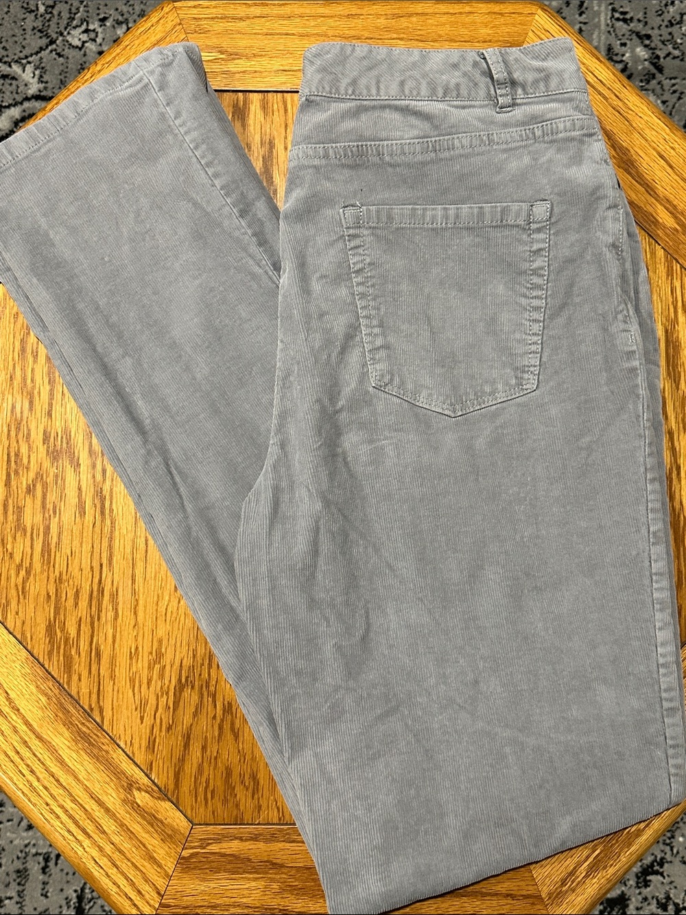 *COLDWATER CREEK* Gray Straight Leg Corduroy Pants Size 10 Tall